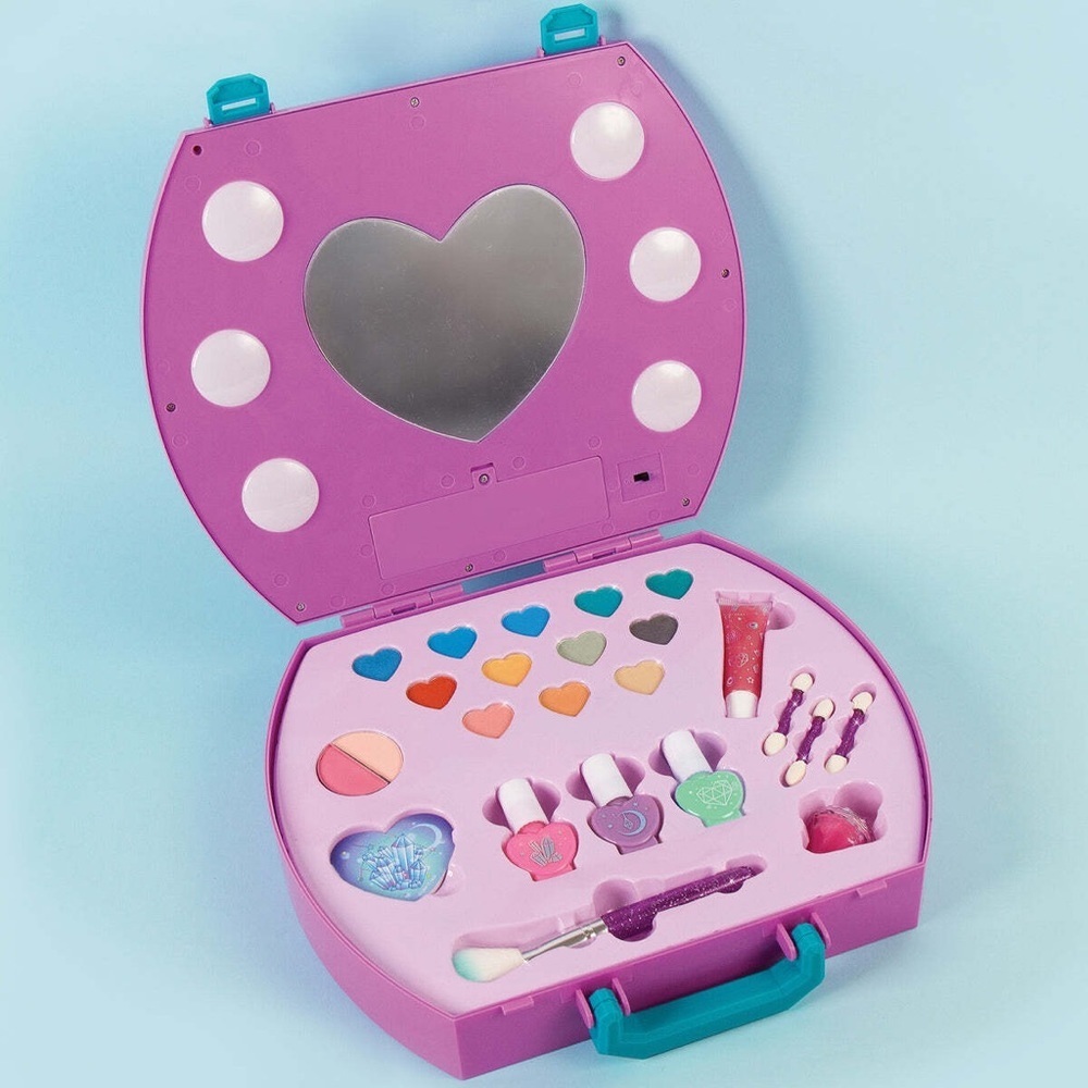 Girls All In One Beauty Set- Make It Real Light up Cosmetic Studio Trave…